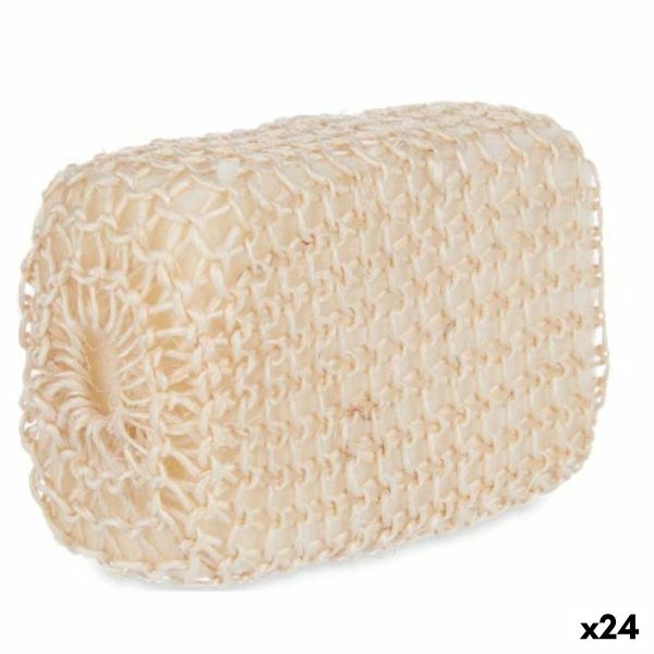 Esponja Corporal Berilo Branco Bege 14 x 6,5 x 9 cm 9 x 14 x 6 cm (24 Unidades)